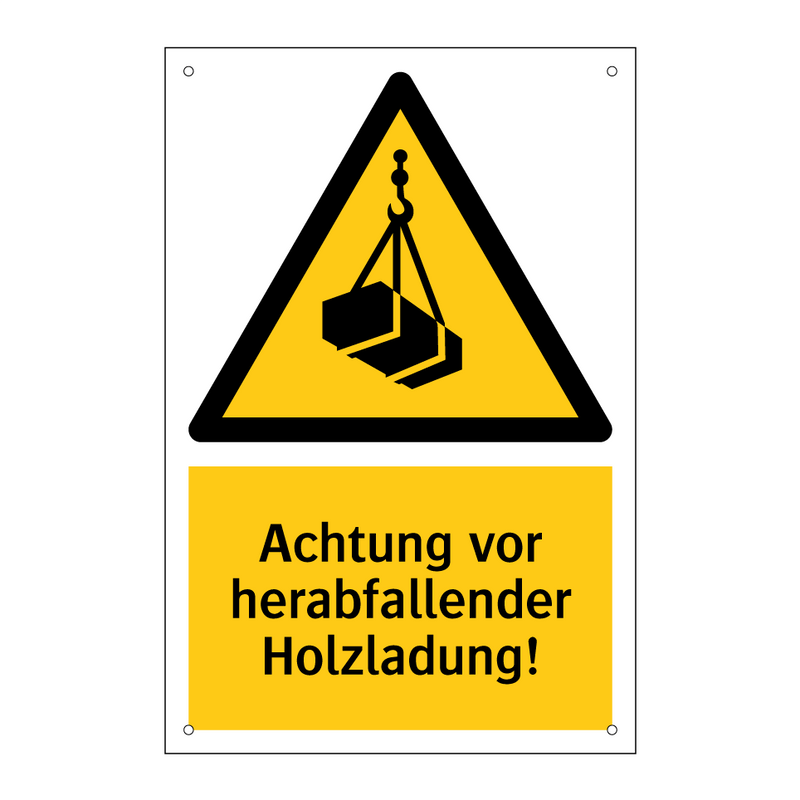 Achtung vor herabfallender Holzladung!