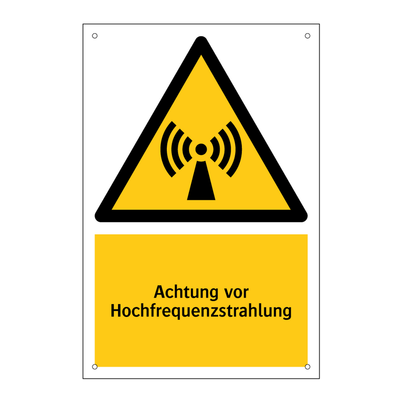 Achtung vor Hochfrequenzstrahlung