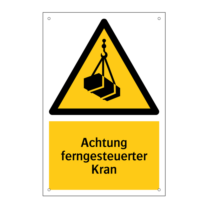 Achtung ferngesteuerter Kran