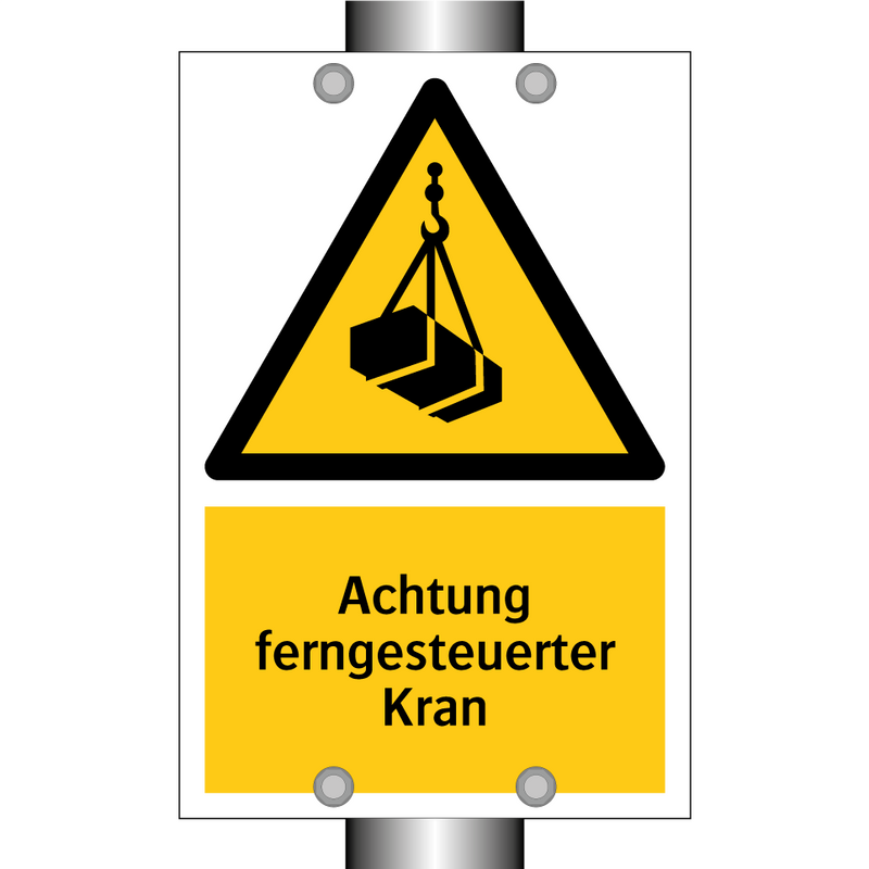 Achtung ferngesteuerter Kran