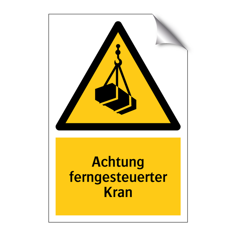 Achtung ferngesteuerter Kran