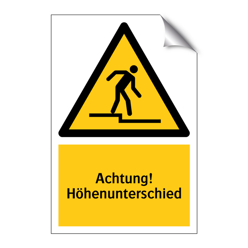 Achtung! Höhenunterschied