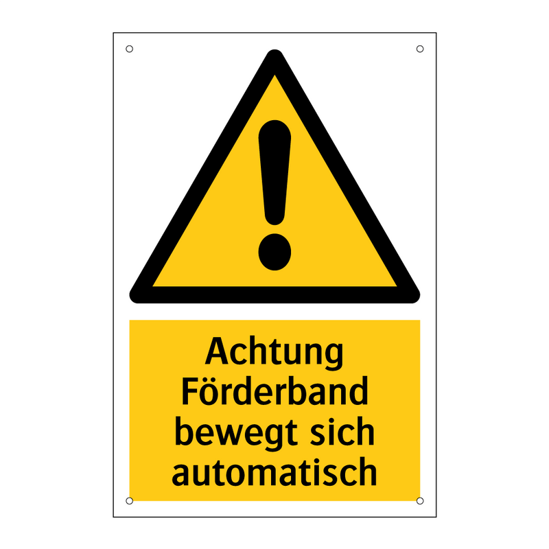 Achtung Förderband bewegt sich automatisch