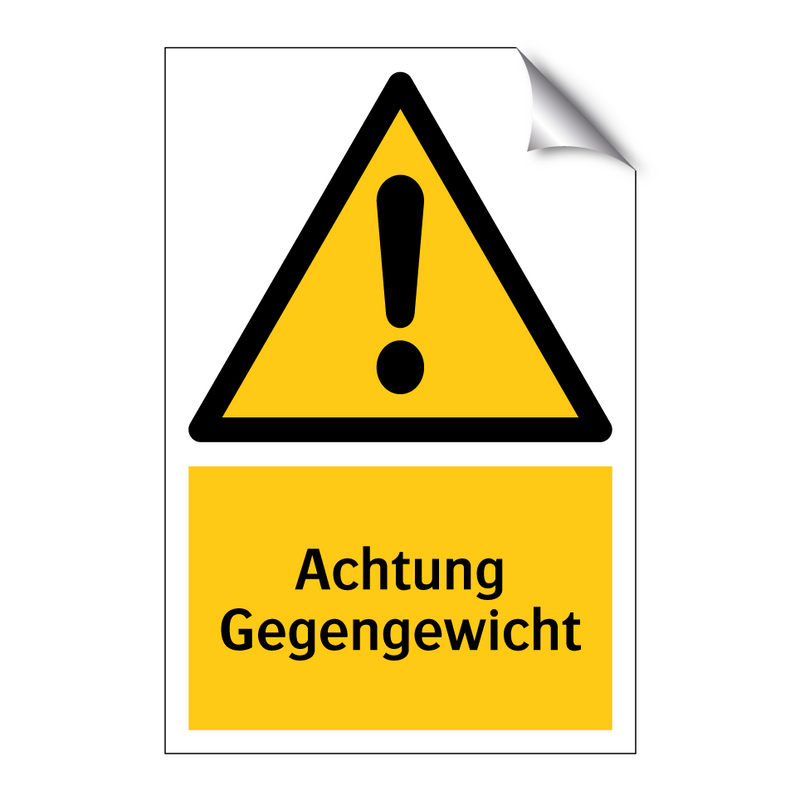 Achtung Gegengewicht