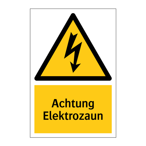 Achtung Elektrozaun