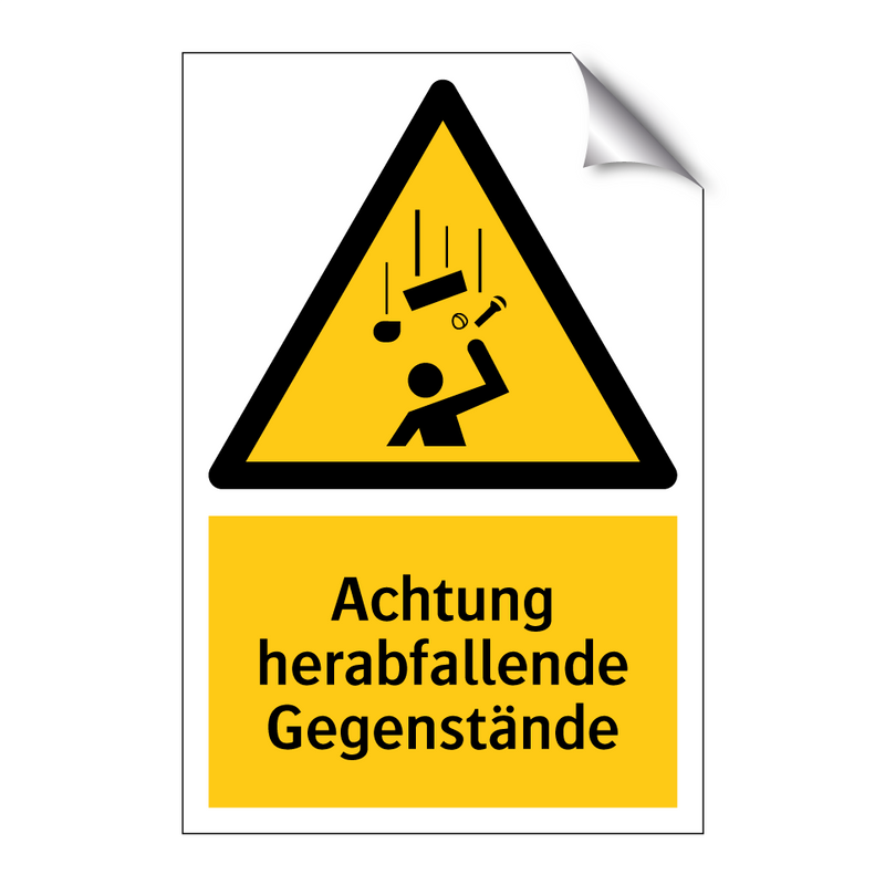 Achtung herabfallende Gegenstände