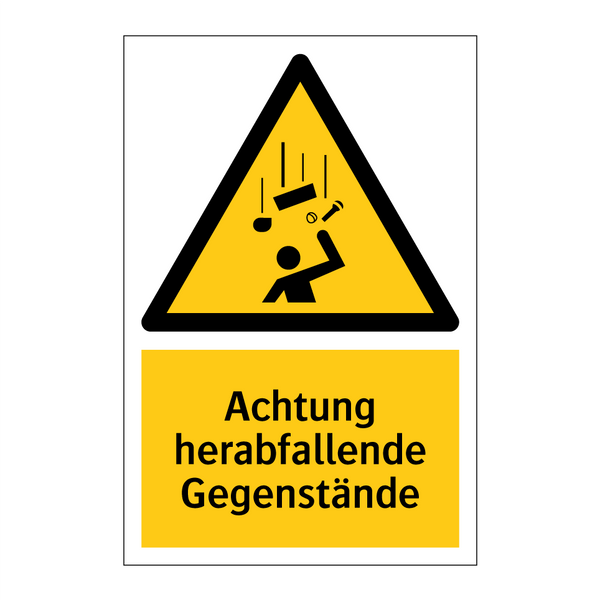 Achtung herabfallende Gegenstände