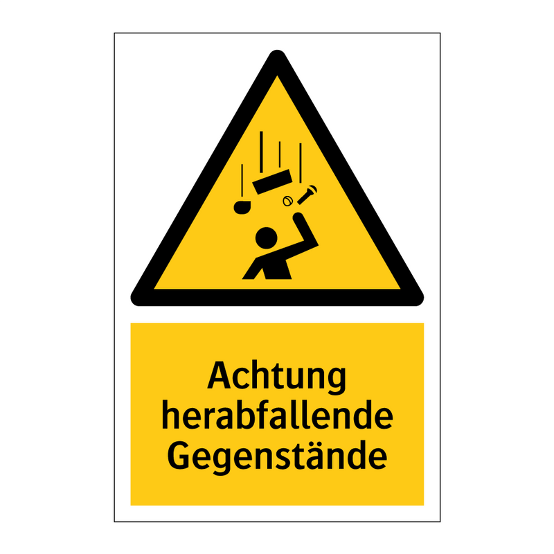 Achtung herabfallende Gegenstände