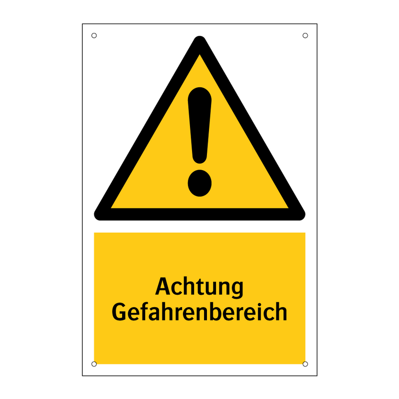 Achtung Gefahrenbereich