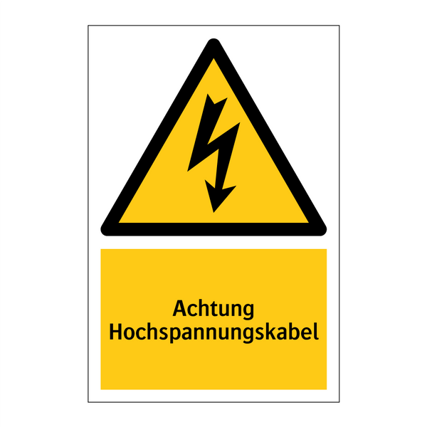 Achtung Hochspannungskabel