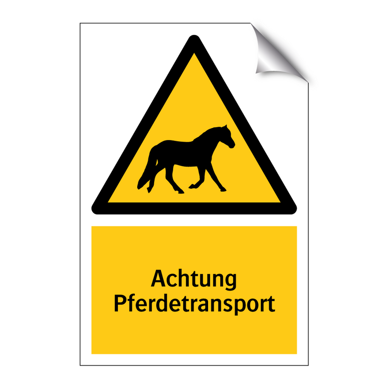 Achtung Pferdetransport