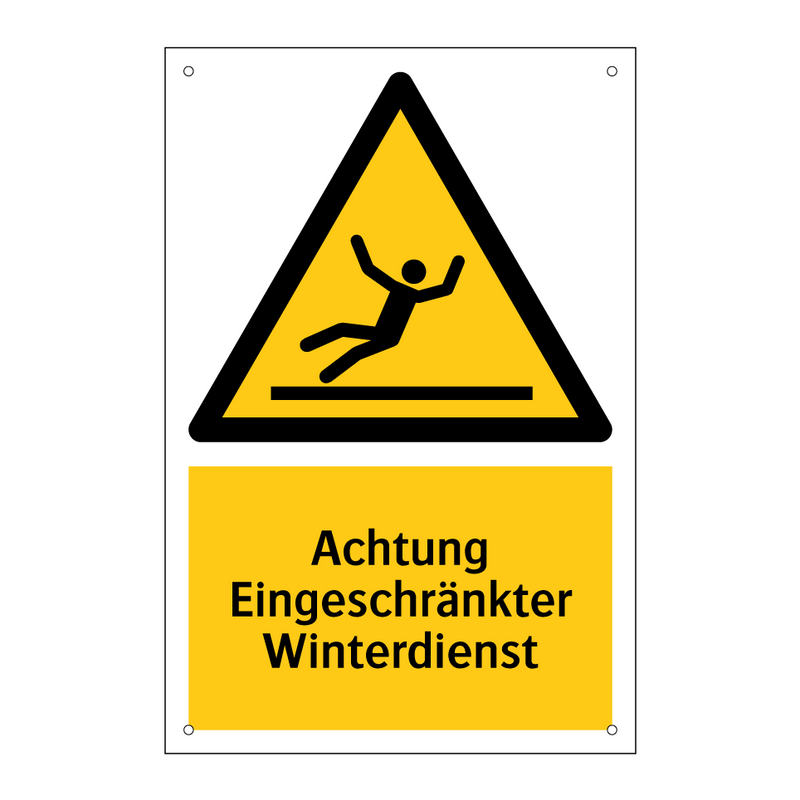 Achtung Eingeschränkter Winterdienst