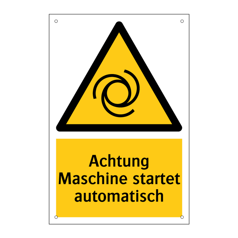 Achtung Maschine startet automatisch