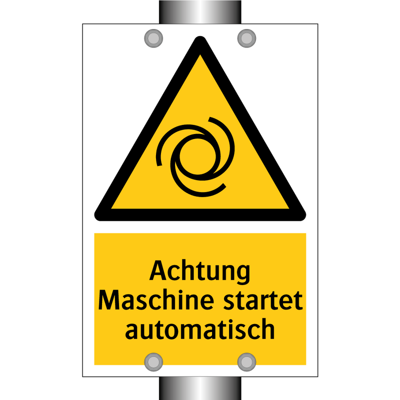 Achtung Maschine startet automatisch