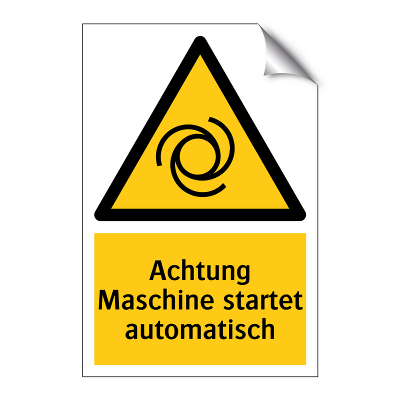 Achtung Maschine startet automatisch