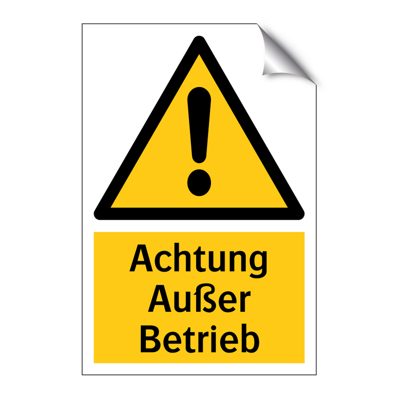 Achtung Außer Betrieb