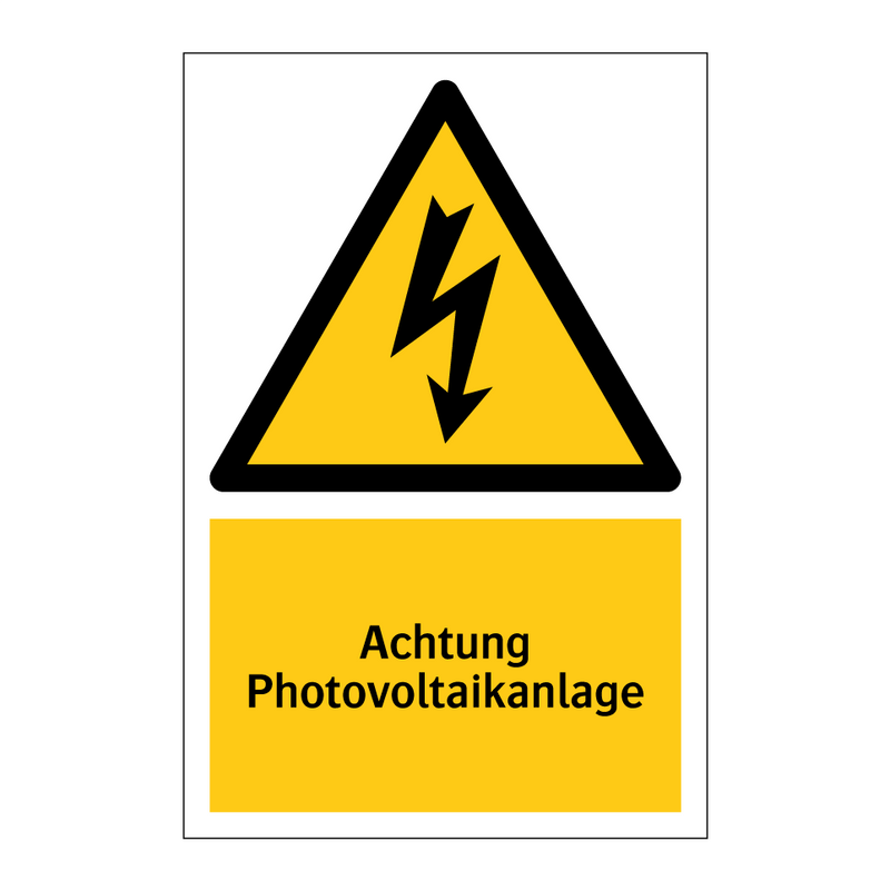 Achtung Photovoltaikanlage