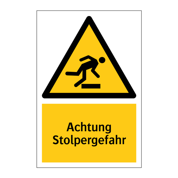 Achtung Stolpergefahr