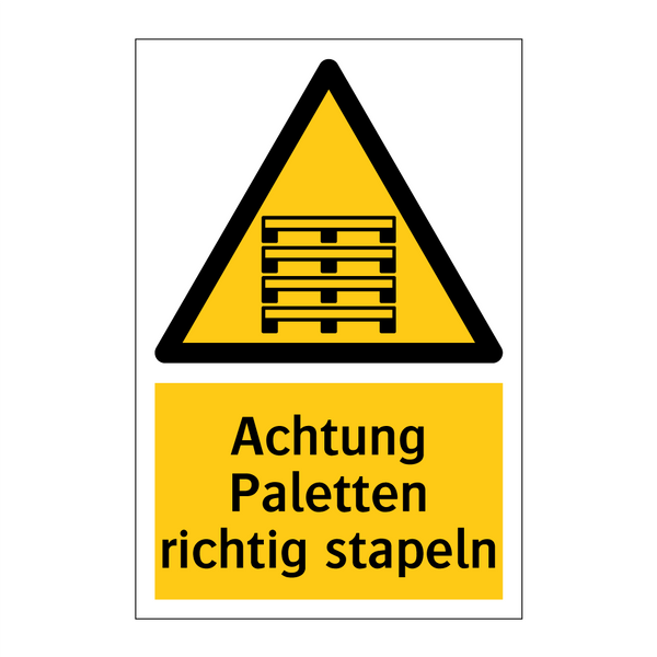 Achtung Paletten richtig stapeln