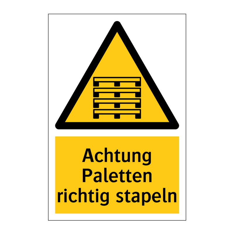 Achtung Paletten richtig stapeln