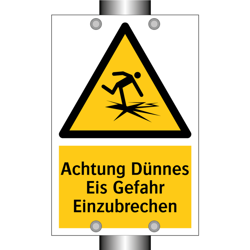 Achtung Dünnes Eis Gefahr Einzubrechen