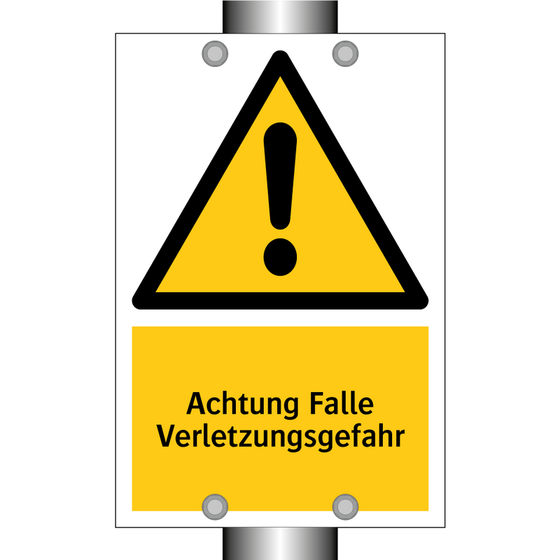 Achtung Falle Verletzungsgefahr