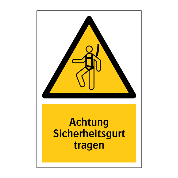 Achtung Sicherheitsgurt tragen