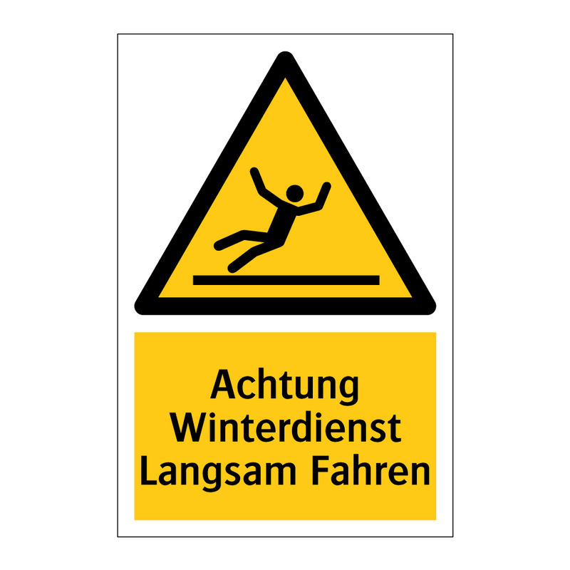 Achtung Winterdienst Langsam Fahren