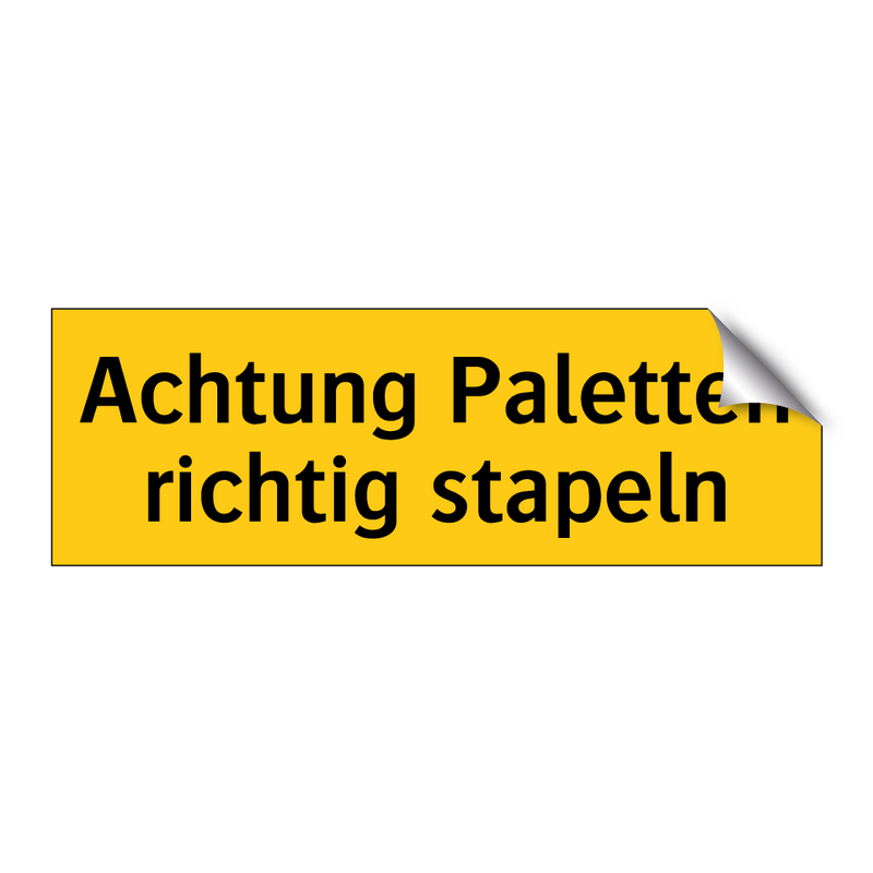 Achtung Paletten richtig stapeln