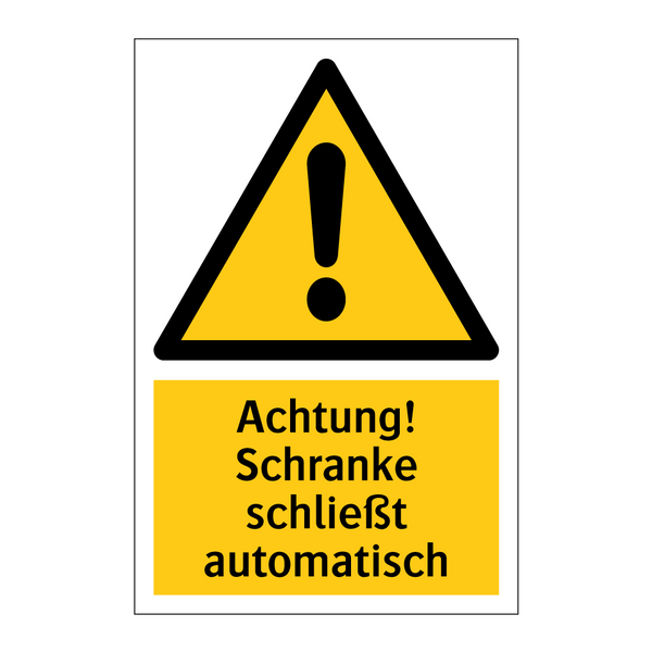 Achtung! Schranke schließt automatisch