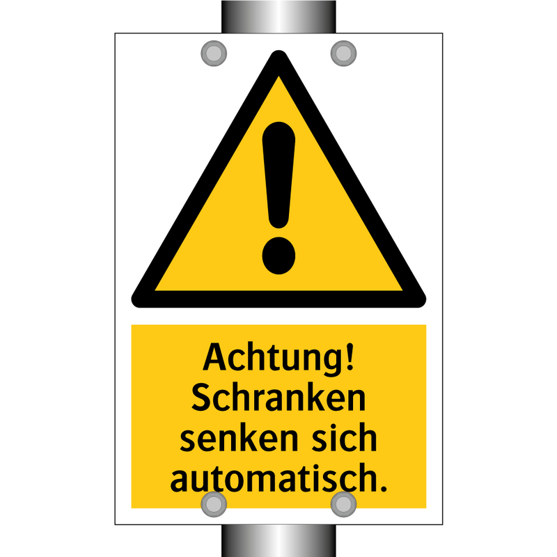 Achtung! Schranken senken sich automatisch.