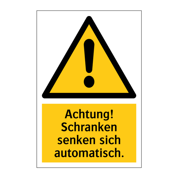 Achtung! Schranken senken sich automatisch.