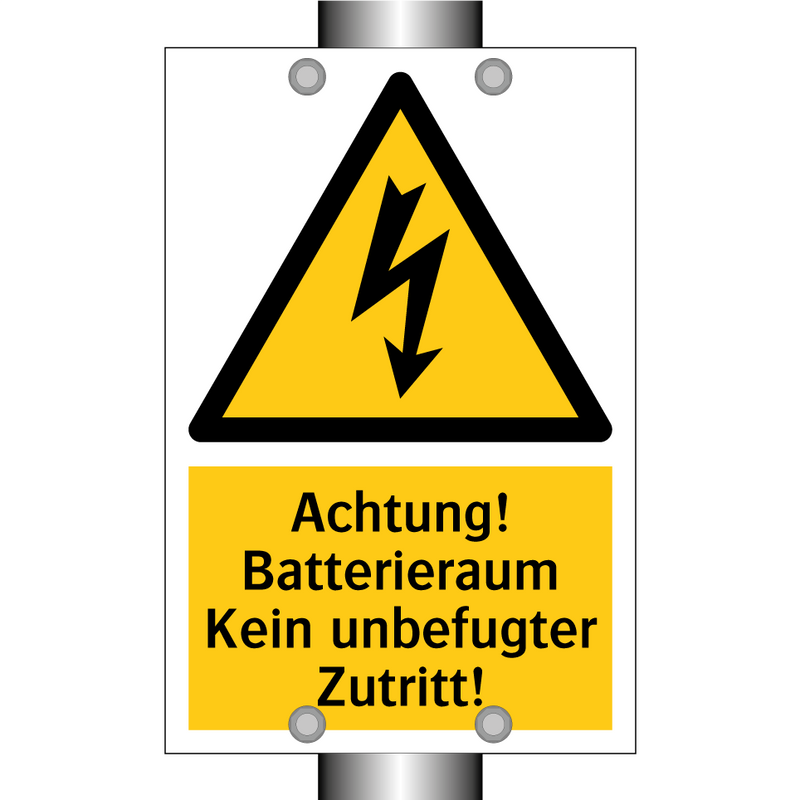 Achtung! Batterieraum Kein unbefugter Zutritt!