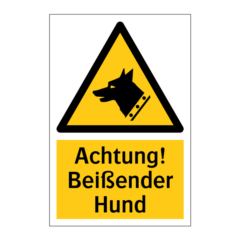 Achtung! Beißender Hund