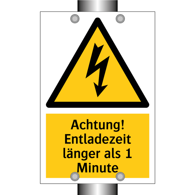 Achtung! Entladezeit länger als 1 Minute