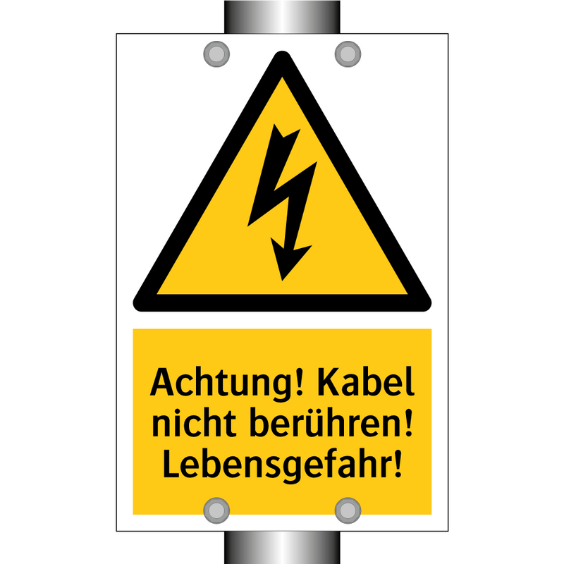 Achtung! Kabel nicht berühren! Lebensgefahr!