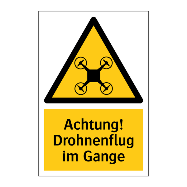 Achtung! Drohnenflug im Gange