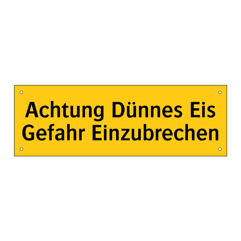 Achtung Dünnes Eis Gefahr Einzubrechen