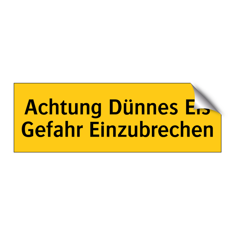 Achtung Dünnes Eis Gefahr Einzubrechen