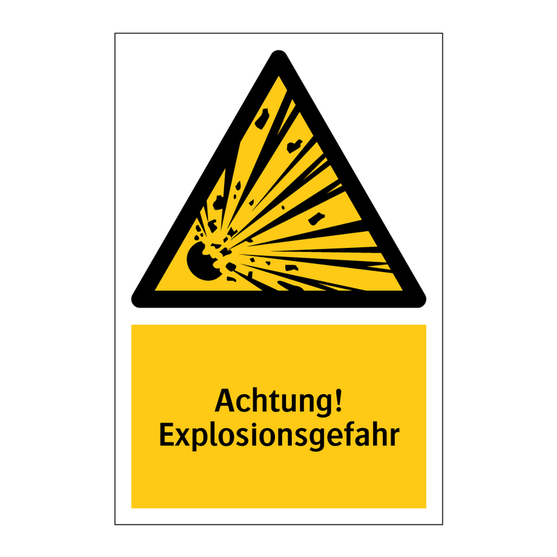 Achtung! Explosionsgefahr