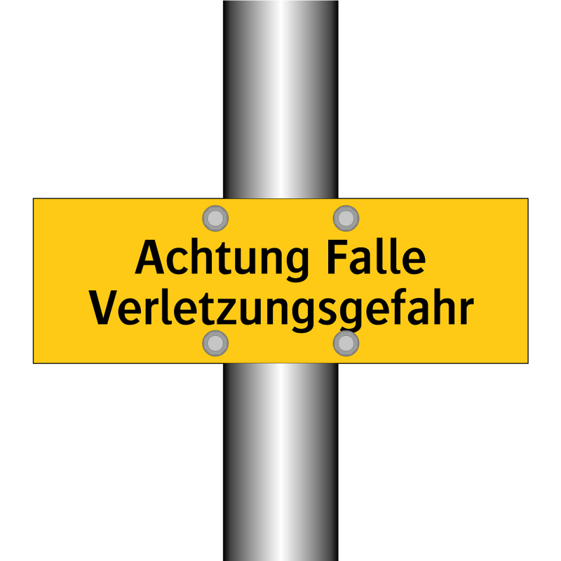 Achtung Falle Verletzungsgefahr