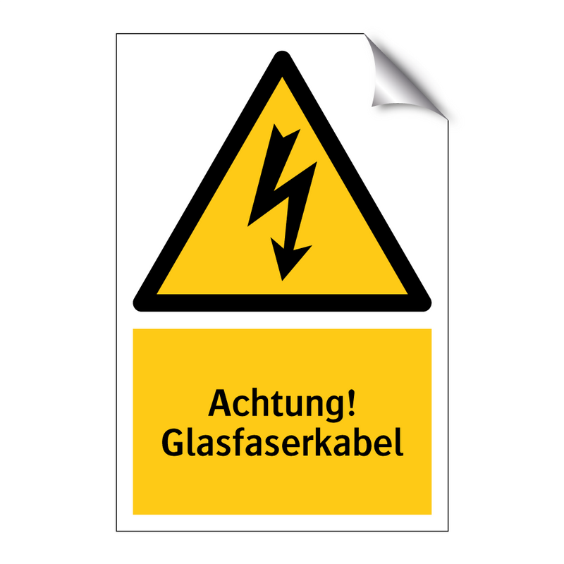 Achtung! Glasfaserkabel