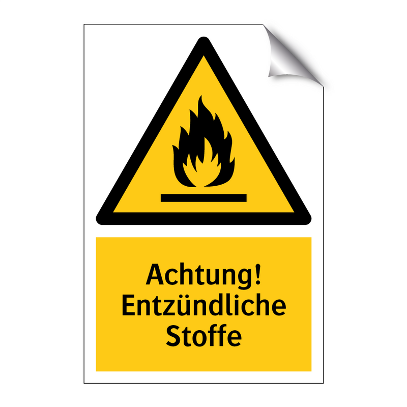 Achtung! Entzündliche Stoffe