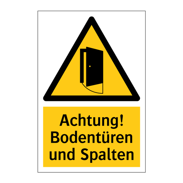 Achtung! Bodentüren und Spalten