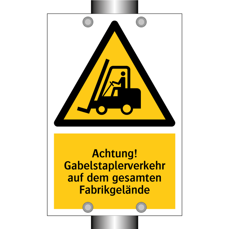 Achtung! Gabelstaplerverkehr auf dem gesamten Fabrikgelände