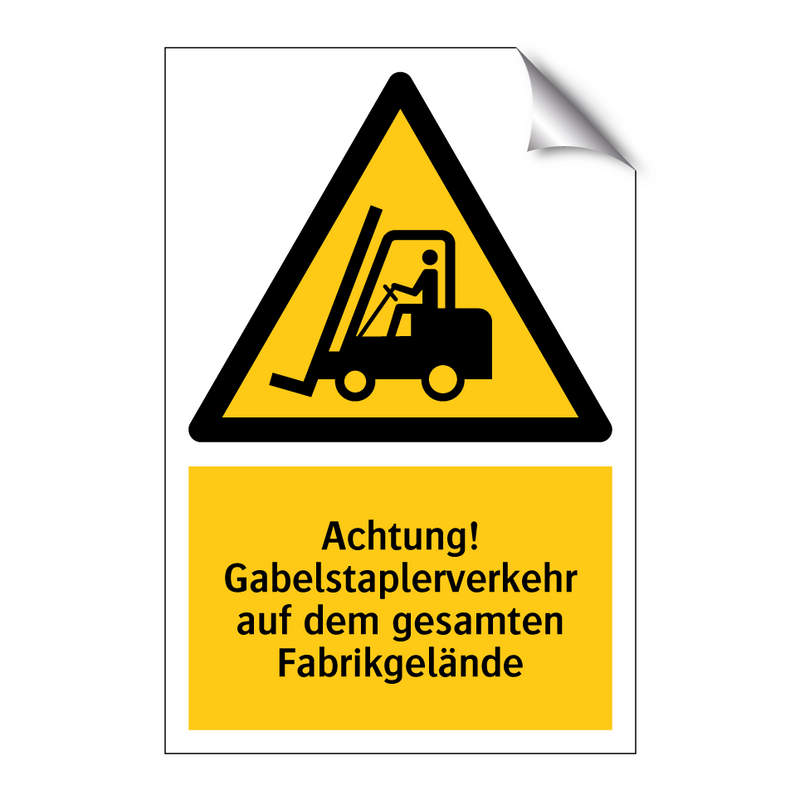 Achtung! Gabelstaplerverkehr auf dem gesamten Fabrikgelände