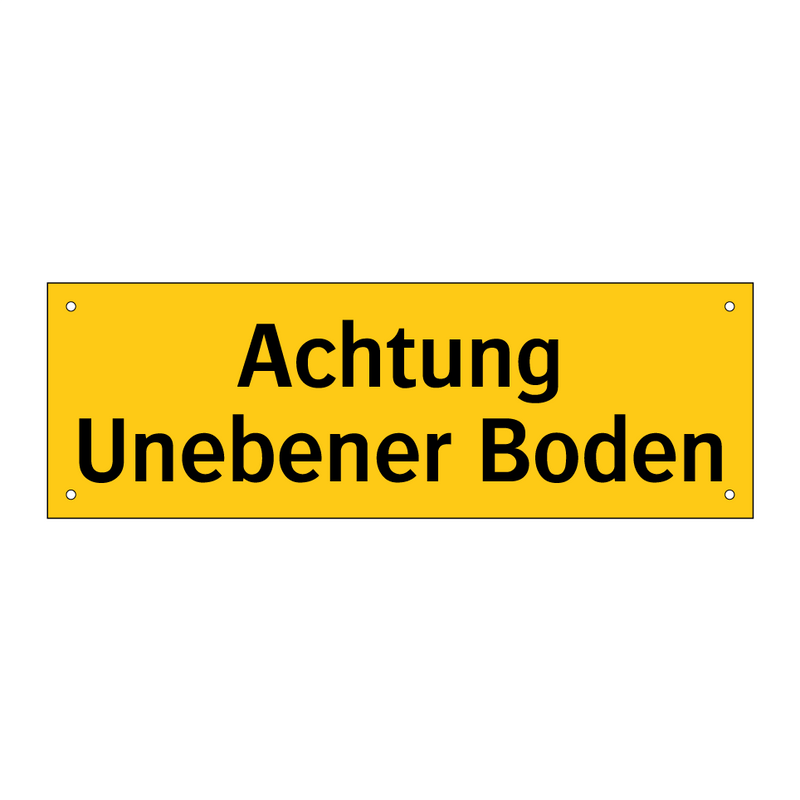 Achtung Unebener Boden