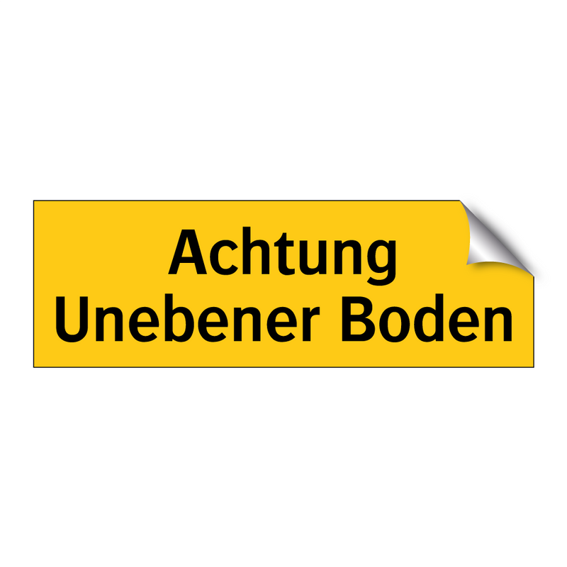 Achtung Unebener Boden