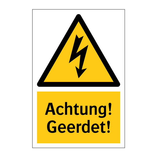 Achtung! Geerdet!