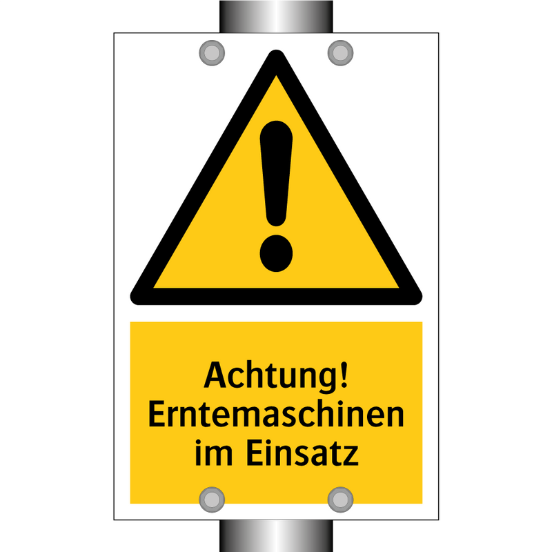 Achtung! Erntemaschinen im Einsatz